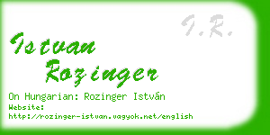 istvan rozinger business card