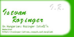 istvan rozinger business card